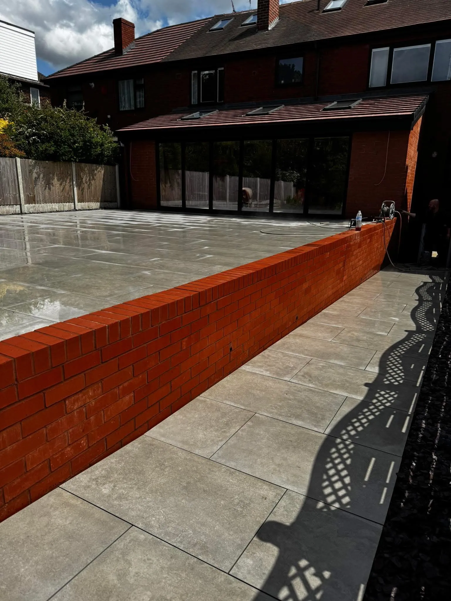 Completed patio and garden