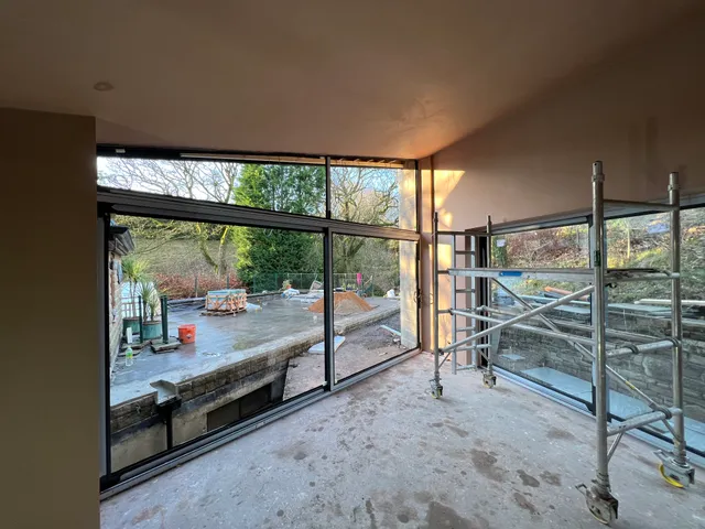Interior nearing weathertight condition