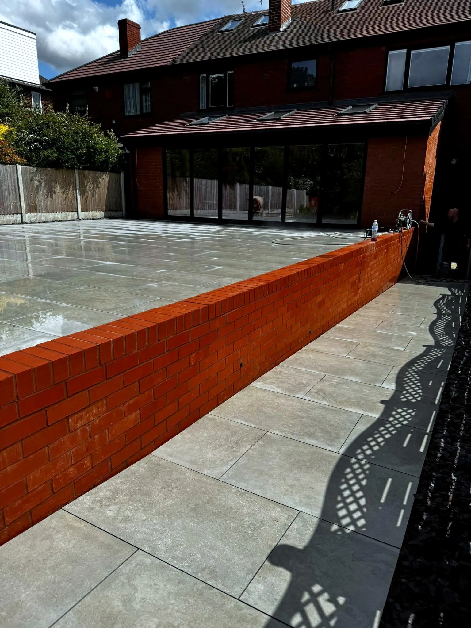 Completed patio and garden